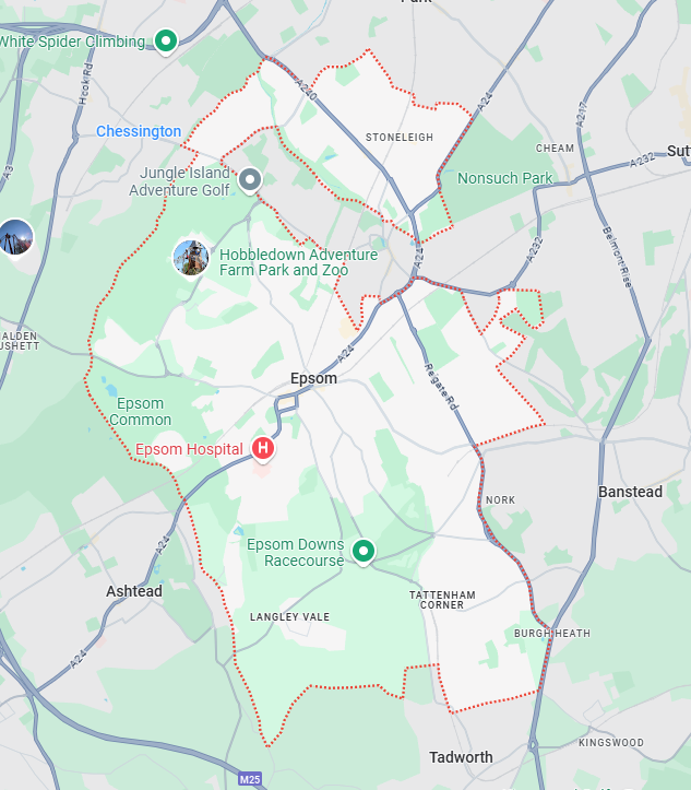 Epsom Map